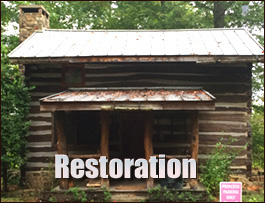 Historic Log Cabin Restoration  Mecklenburg County, North Carolina